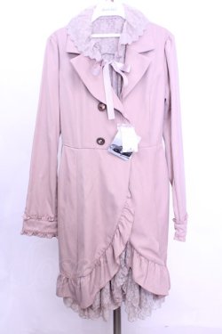 画像1: axes femme / ジレ付きトレンチコート  ピンク O-26-01-12-1034-AX-CO-IG-OS