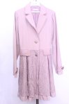 画像1: axes femme / レースドッキングトレンチコート  ピンク O-26-01-12-1035-AX-TO-IG-ZT541 (1)