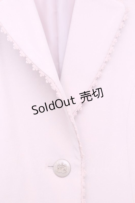 画像2: axes femme / レースドッキングトレンチコート  ピンク O-26-01-12-1035-AX-TO-IG-ZT541 (2)