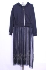 画像1: axes femme POETIQUE / ロングチュールパーカー Ｍ クロ O-26-01-12-1037-AX-TO-IG-ZH (1)