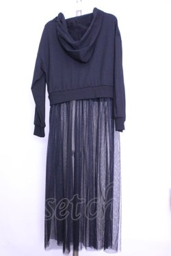 画像3: axes femme POETIQUE / ロングチュールパーカー Ｍ クロ O-26-01-12-1037-AX-TO-IG-OS