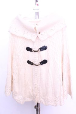 画像1: axes femme / オフタートルニットポンチョ  アイボリー O-26-01-12-1041-AX-TO-IG-OS