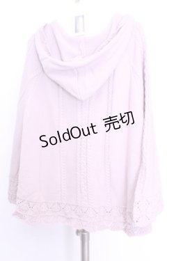 画像3: axes femme / ケーブルニットポンチョ M ピンク O-26-01-12-1043-AX-JA-IG-OS