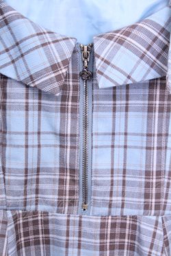 画像2: axes femme / タータンチェック肩開ワンピース F ミント O-26-01-12-1044-AX-OP-IG-OS