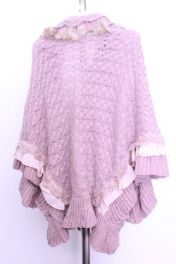 画像3: axes femme / ラビットファードルマンカーディガン  ピンク O-26-01-12-1048-AX-TO-IG-OS