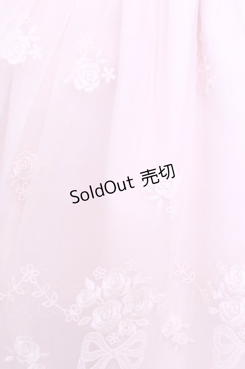 画像3: LIZ LISA / ローズリボンブーケ刺繍チュールノースリーブワンピース 0 ピンク O-26-01-12-1009-LO-OP-YM-ZT606 (3)