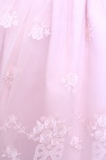 画像3: LIZ LISA / ローズリボンブーケ刺繍チュールノースリーブワンピース 0 ピンク O-26-01-12-1009-LO-OP-YM-ZT606 (3)