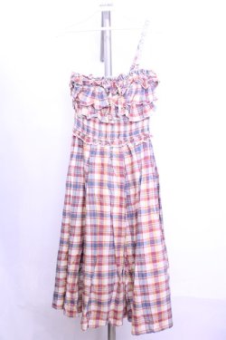 画像1: LIZ LISA / タータンチェックロングワンピース 0 マルチ O-26-01-12-1011-LO-OP-YM-OS