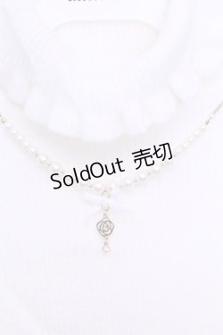 画像2: LIZ LISA / ローズネックレス付きテレコニット 0 シロ O-26-01-12-1002-LO-TO-YM-OS