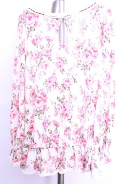 画像3: LIZ LISA / はしごレース花柄ニットトップス  シロｘピンク O-26-01-12-1018-LO-TO-YM-OS