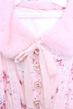 画像2: LIZ LISA / ファー襟花柄ワンピース 0 ピンクｘシロ O-26-01-12-1019-LO-OP-YM-OS