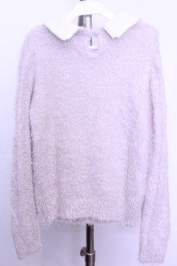 画像3: LIZ LISA / 刺繍襟ケーブル編みシャギーニットトップス 0 ラベンダー O-26-01-12-1020-LO-TO-YM-OS