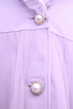 画像2: axes femme / チュール裏毛カットジャケット  ラベンダー O-26-01-12-1025-AX-JA-IG-OS