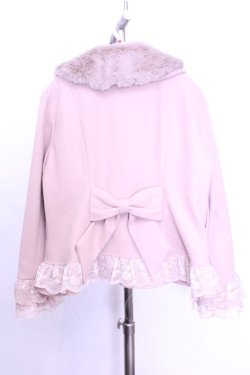 画像4: axes femme / 裾レースショートコート L ピンク O-26-01-12-1026-AX-CO-IG-OS