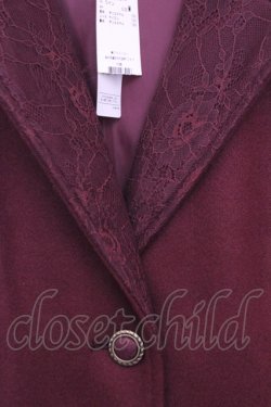画像2: axes femme / クラシックロングコート  ワイン O-26-01-12-1028-AX-CO-IG-OS