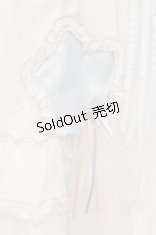 画像3: PINK HOUSE / Little Twin Stars×PINK HOUSE 刺しゅう入りローンタブリエ  シロ O-26-01-12-059-LO-TO-IG-OS (3)