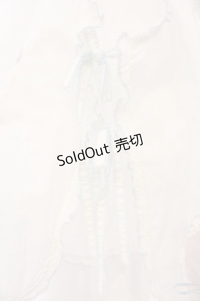 画像5: PINK HOUSE / Little Twin Stars×PINK HOUSE 刺しゅう入りローンタブリエ  シロ O-26-01-12-059-LO-TO-IG-OS (5)