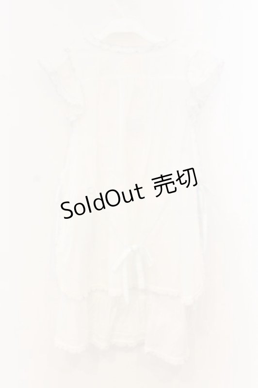 画像6: PINK HOUSE / Little Twin Stars×PINK HOUSE 刺しゅう入りローンタブリエ  シロ O-26-01-12-059-LO-TO-IG-OS (6)