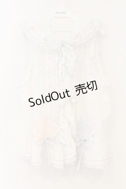 画像1: PINK HOUSE / 星形ワッペン付き配色フリルベスト  しわ O-26-01-12-060-LO-TO-IG-OS