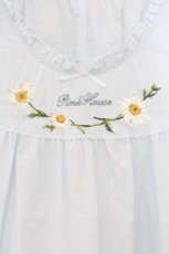 画像2: PINK HOUSE / マーガレットロゴ刺繍ローンタブリエ  サックス O-26-01-12-062-LO-TO-IG-ZT541 (2)