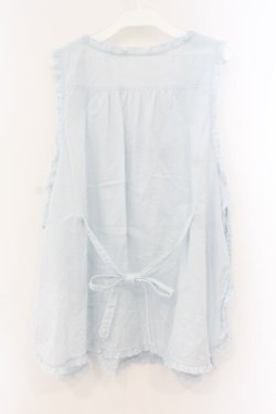 画像5: PINK HOUSE / マーガレットロゴ刺繍ローンタブリエ  サックス O-26-01-12-062-LO-TO-IG-OS