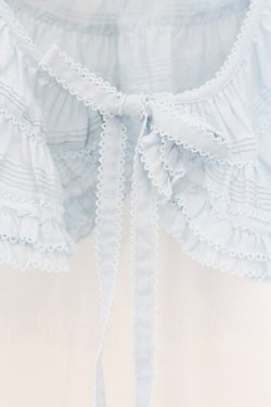 画像2: PINK HOUSE / フリル使いローンティペット  サックス O-26-01-12-063-LO-ZA-IG-OS