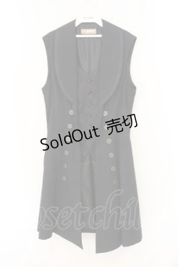 画像1: ATELIER BOZ / メンズエドマンドノースリーブジャケット  ブラック×ブラック O-26-01-12-066-EL-JA-IG-OS