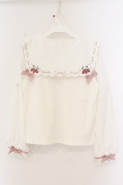 画像4: LIZ LISA / ストロベリー刺繍セーラーリブトップス  シロ O-26-01-12-068-LO-BL-OW-OS