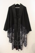 Qutie Frash / 着物ロングカーデ  レッド O-26-01-12-007-QU-JA-OW-OS