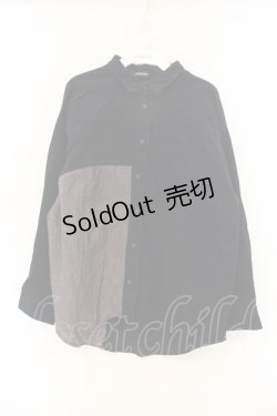 画像1: T・KUNITOMO / 異素材切り替えコーデュロイシャツ   O-26-01-12-075-0-BL-OW-OS