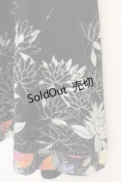 画像2: gouk / 和柄切り替えワンピース  ブラック O-26-01-12-076-GO-OP-OW-OS