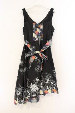 画像3: gouk / 和柄切り替えワンピース  ブラック O-26-01-12-076-GO-OP-OW-OS