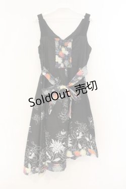 画像3: gouk / 和柄切り替えワンピース  ブラック O-26-01-12-076-GO-OP-OW-OS