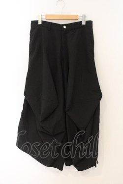 画像1: MINT NeKO / 刺繍入りサルエルパンツ  ブラック O-26-01-12-079-HN-PA-OW-OS