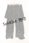gouk / 和柄スカート付きパンツ  ブラック O-26-01-12-080-GO-PA-OW-OS
