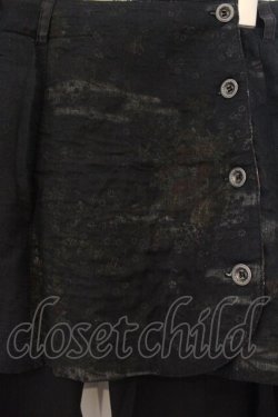 画像2: gouk / 和柄スカート付きパンツ  ブラック O-26-01-12-080-GO-PA-OW-OS