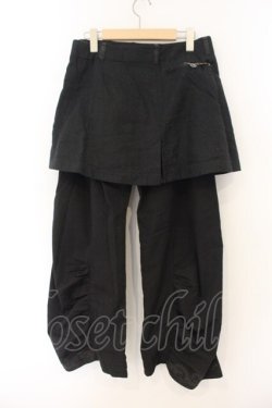 画像3: gouk / 和柄スカート付きパンツ  ブラック O-26-01-12-080-GO-PA-OW-OS