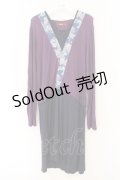 gouk / 着物衿カットワンピース  パープル O-26-01-12-081-GO-OP-OW-OS