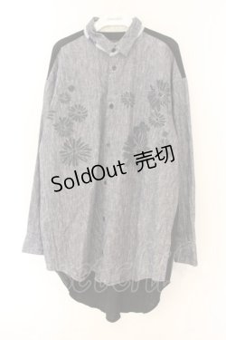 画像1: gouk / 和柄ptデニム調シャツ  ブルー×ブラック O-26-01-12-083-GO-BL-OW-OS