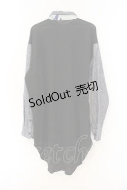 画像2: gouk / 和柄ptデニム調シャツ  ブルー×ブラック O-26-01-12-083-GO-BL-OW-OS