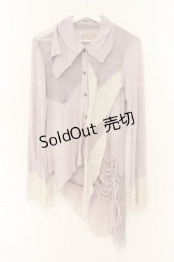 画像1: STEAM / ネット切り替えカットソーブラウス  ラベンダー O-26-01-12-084-HN-BL-OW-OS