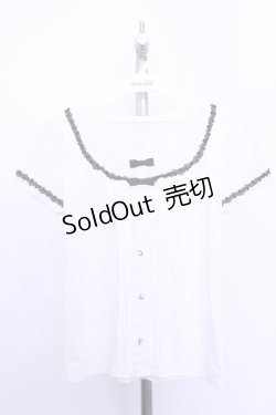 画像1: axes femme / ピンタックフリルプルオーバー  オフシロ O-26-01-12-2036-AX-TO-IG-OS