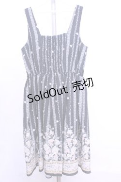 画像3: axes femme / バラパネル柄ワンピース M クロ O-26-01-12-2037-AX-OP-IG-ZT539