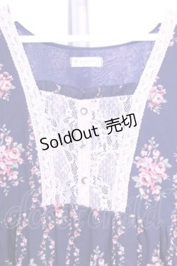 画像2: axes femme / ローズ縦ラインワンピース  ネイビー O-26-01-12-2038-AX-OP-IG-OS