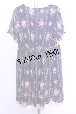 画像3: axes femme / ローズ縦ラインワンピース  ネイビー O-26-01-12-2038-AX-OP-IG-OS