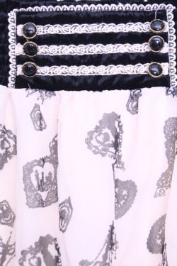 画像2: axes femme / バイカラーメルヘンスカート  アイボリー×クロ O-26-01-12-2041-AX-SK-IG-OS