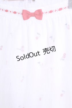 画像2: LIZ LISA / さくらんぼ刺繍チュールスカート  シロ O-26-01-12-2047-LO-SK-IG-ZT544