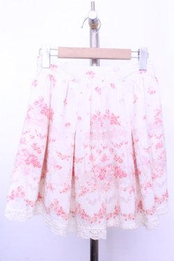 画像1: LIZ LISA / カルーセルローズ柄スカート  オフ×ピンク O-26-01-12-2048-LO-SK-IG-OS