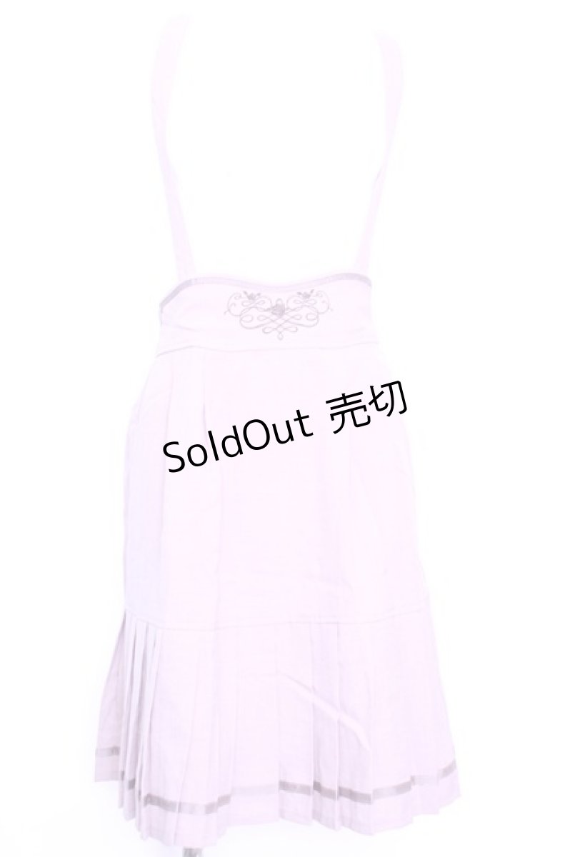 画像1: axes femme POETIQUE / 裾プリーツサスペンダースカート  ピンクベージュ O-26-01-12-2051-AX-SK-IG-ZH (1)