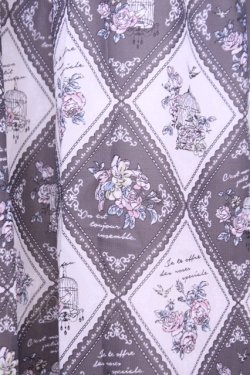 画像2: axes femme / アーガイル裾フリルスカート  グレー×アイボリー O-26-01-12-2052-AX-SK-IG-OS